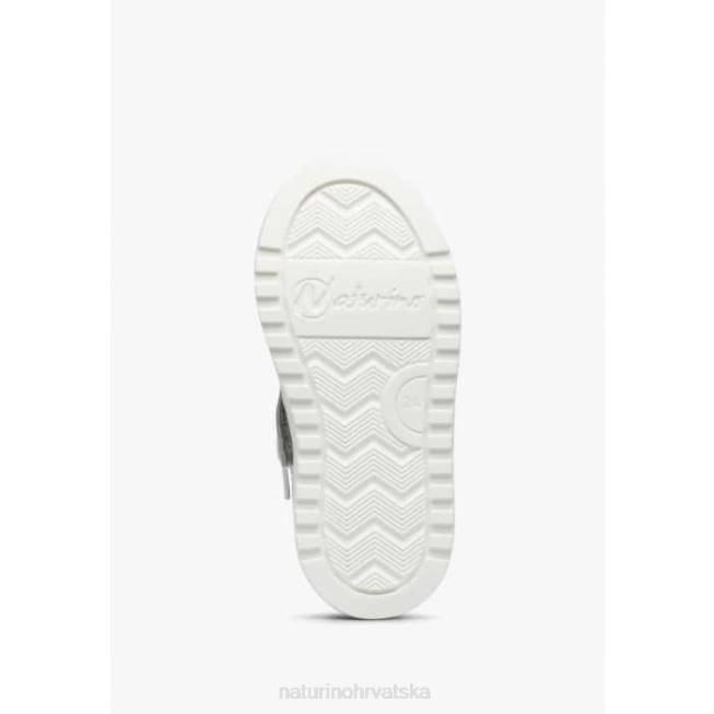 hess arrow zip. Naturino djeca ZF0X468 tenisice od kože i antilopa bijelo crno