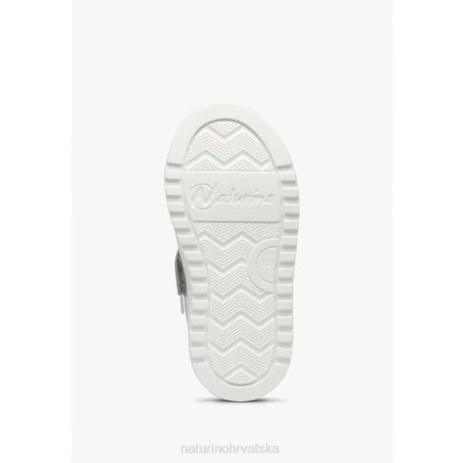 hess arrow zip. Naturino djeca ZF0X473 tenisice od kože i antilopa bijelo-svijetlo plava