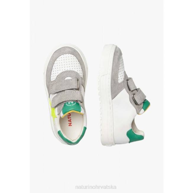 hess vl. Naturino djeca ZF0X370 tenisice od kože i antilopa bijelo-siva