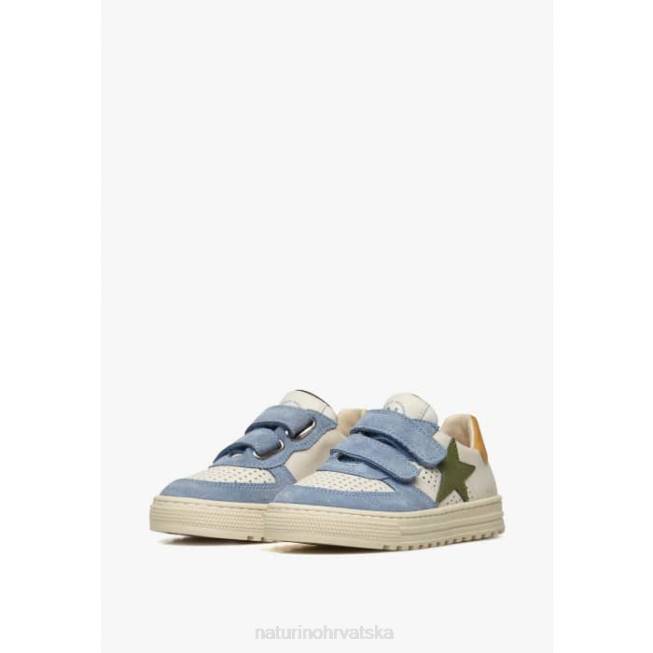 hess vl. Naturino djeca ZF0X382 tenisice od kože i antilopa nebesko plavo-bež