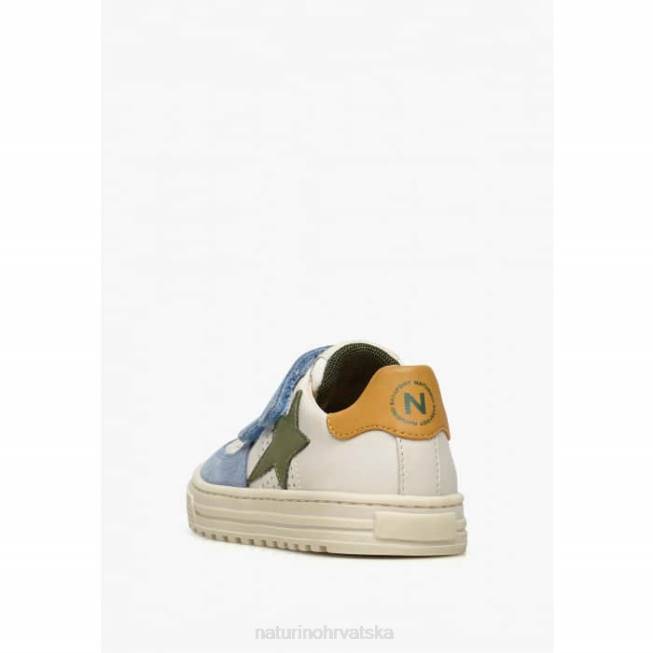 hess vl. Naturino djeca ZF0X382 tenisice od kože i antilopa nebesko plavo-bež