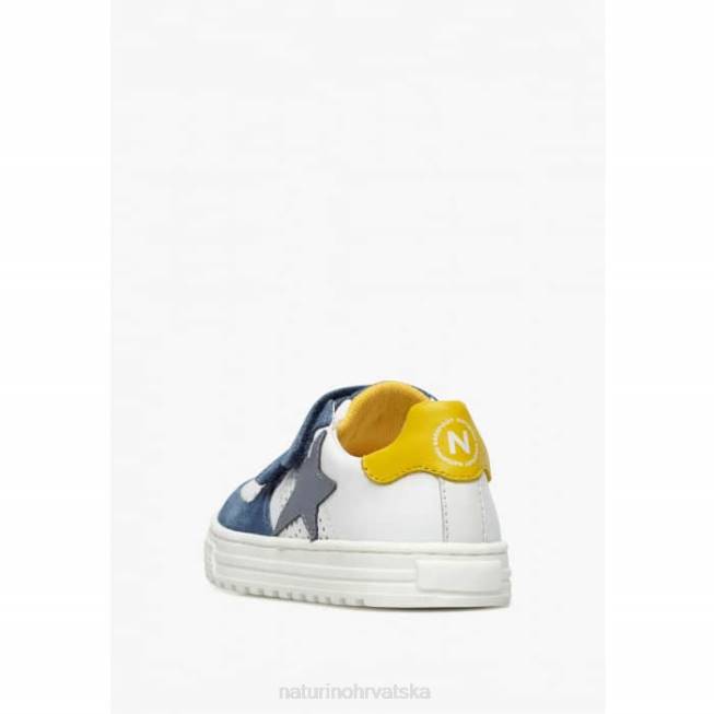 hess vl. Naturino djeca ZF0X451 tenisice od kože i antilopa bijelo-svijetlo plava