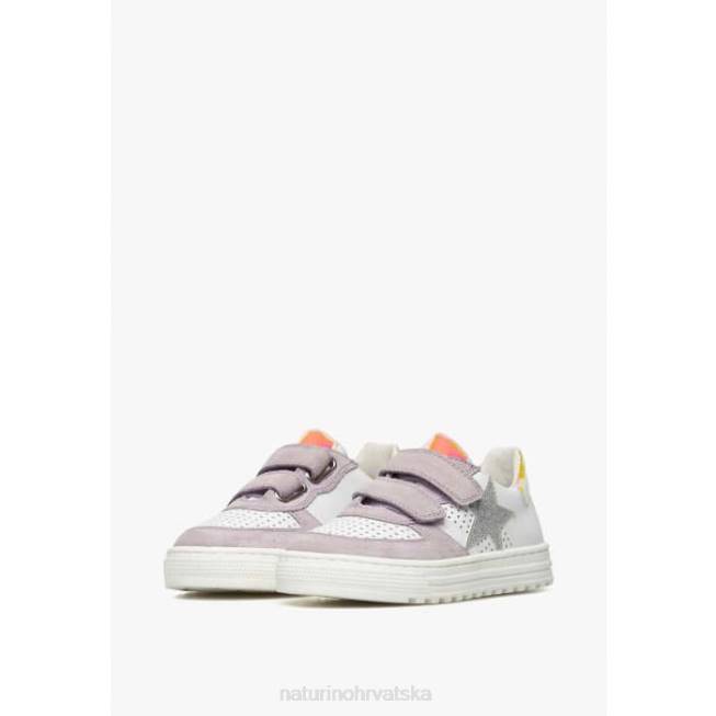 hess vl. Naturino djeca ZF0X502 tenisice od kože i antilopa lila-bijela