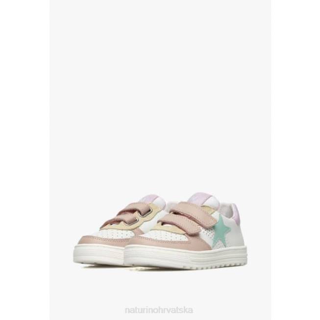 hess vl. Naturino djeca ZF0X513 kožne tenisice bijelo-puder roza
