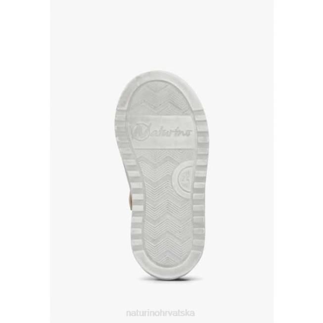 hess zip. Naturino djeca ZF0X521 perforirane kožne tenisice sa životinjskim detaljima bijelo-platinasti