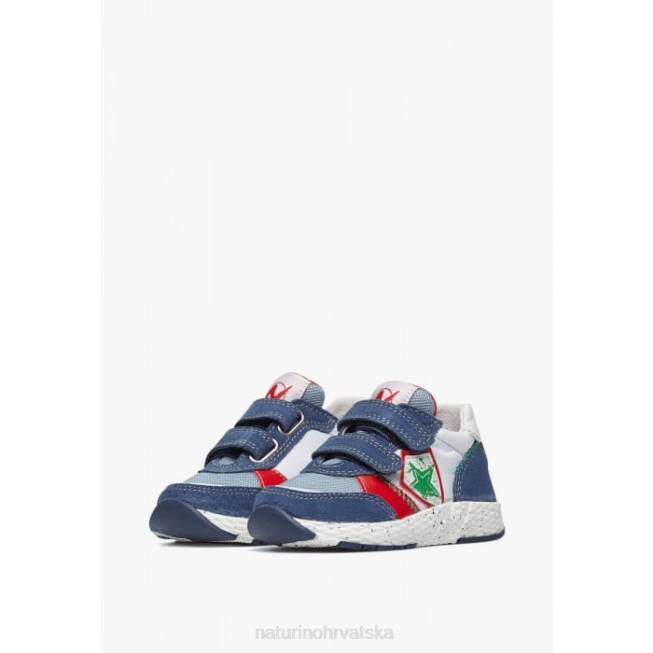 jesko star vl. Naturino djeca ZF0X500 tenisice od antilopa i tkanine plavo-bijeli