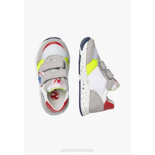 jesko star vl. Naturino djeca ZF0X511 tenisice od antilopa i tkanine sivobijela