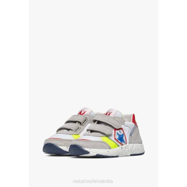 jesko star vl. Naturino djeca ZF0X511 tenisice od antilopa i tkanine sivobijela