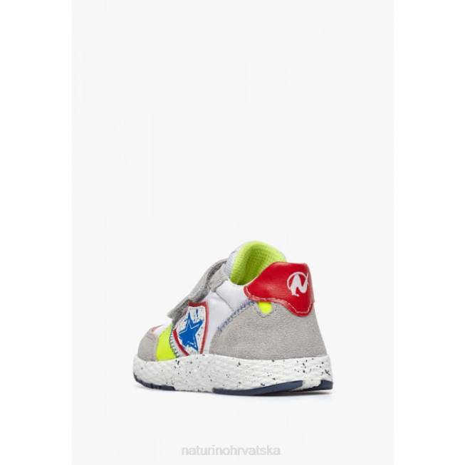 jesko star vl. Naturino djeca ZF0X511 tenisice od antilopa i tkanine sivobijela