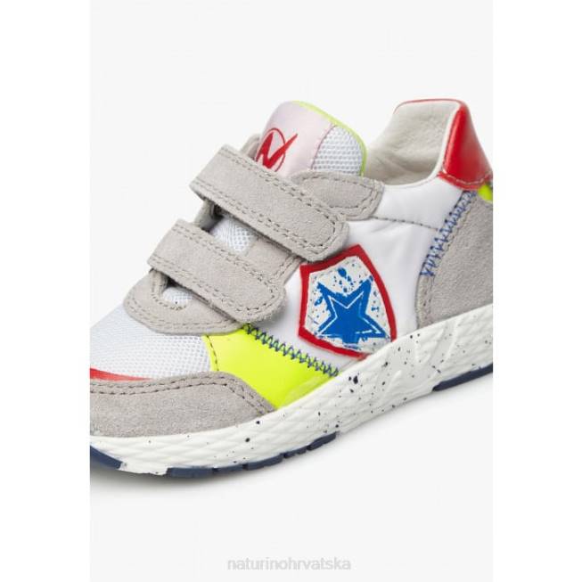 jesko star vl. Naturino djeca ZF0X511 tenisice od antilopa i tkanine sivobijela