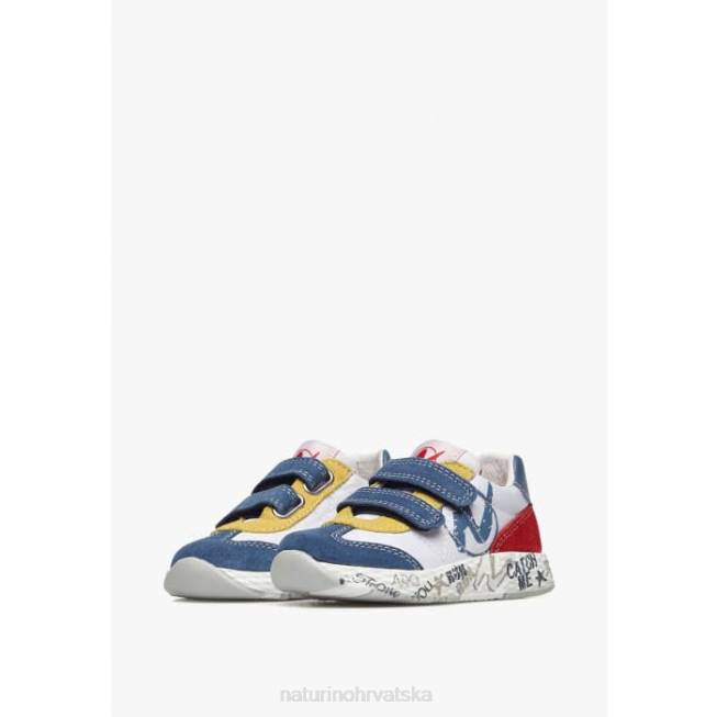 jesko vl. Naturino djeca ZF0X419 tenisice od antilopa i tehničke tkanine bijelo-plava