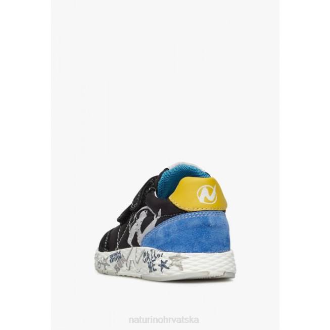 jesko vl. Naturino djeca ZF0X425 tenisice od antilopa i tehničke tkanine crno