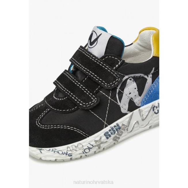 jesko vl. Naturino djeca ZF0X425 tenisice od antilopa i tehničke tkanine crno