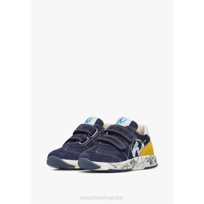 jesko vl. Naturino djeca ZF0X504 tenisice od antilopa i tehničke tkanine mornarica
