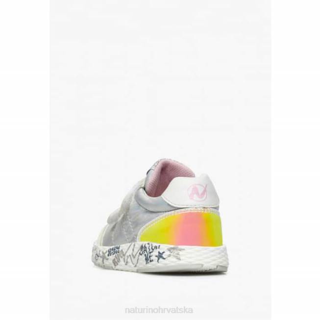 jesko vl. Naturino djeca ZF0X516 tenisice od kože i tehničke tkanine srebro