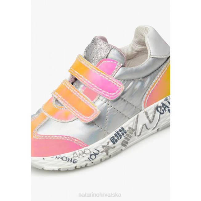 jesko vl. Naturino djeca ZF0X516 tenisice od kože i tehničke tkanine srebro
