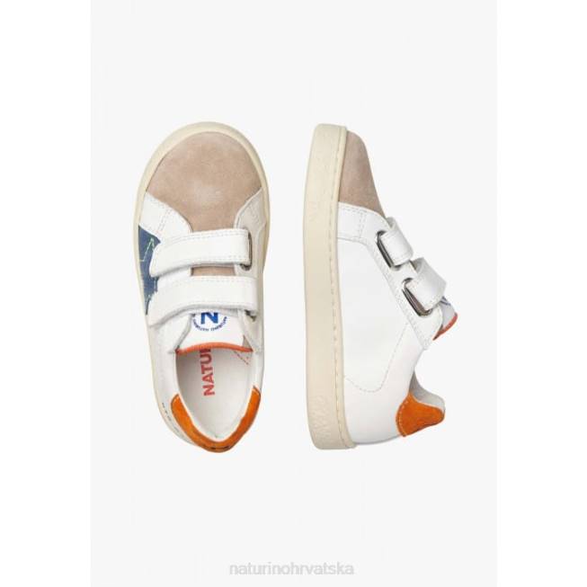 pinn vl. Naturino djeca ZF0X427 tenisice od kože i antilopa bijelo-bež