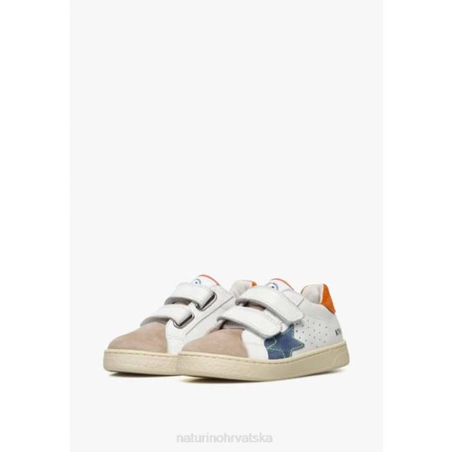 pinn vl. Naturino djeca ZF0X427 tenisice od kože i antilopa bijelo-bež