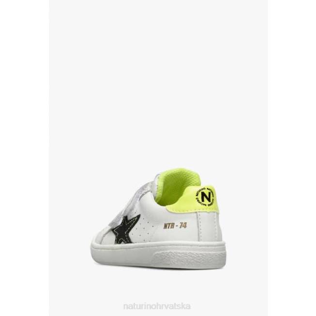 pinn vl. Naturino djeca ZF0X457 tenisice od kože i antilopa bijelo crno