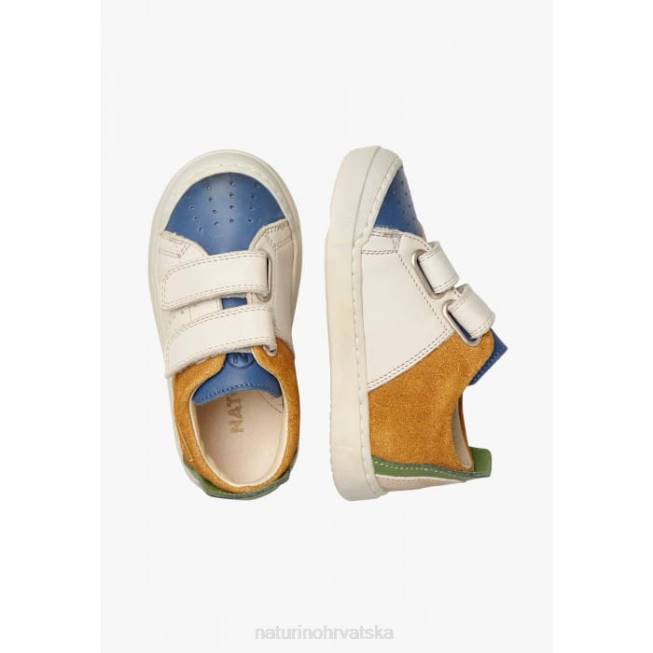 trajan vl Naturino djeca ZF0X499 tenisice od kože i antilopa plavo-konjak