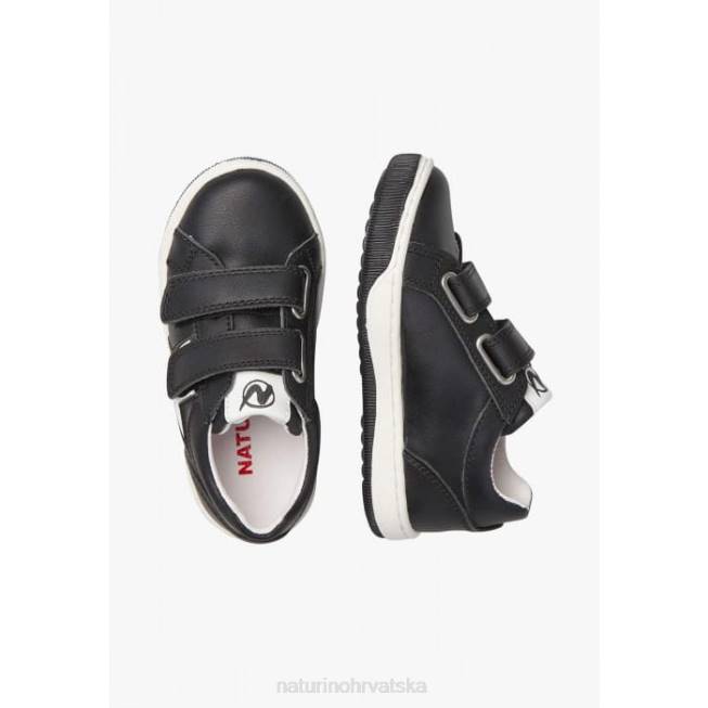 umovi vl. Naturino djeca ZF0X361 perforirane kožne tenisice sa zvijezdom crno