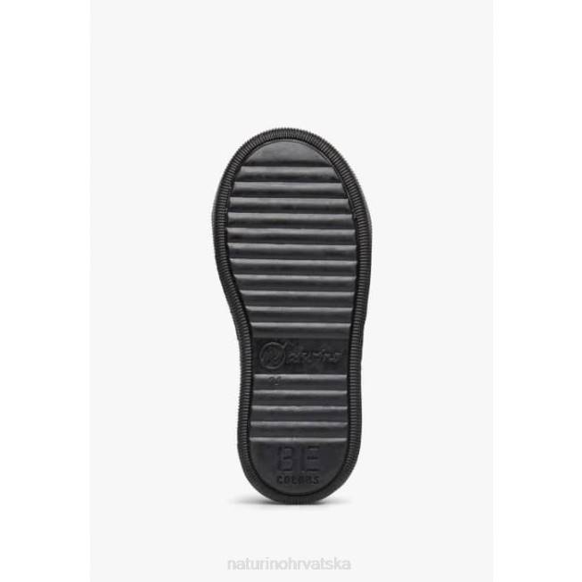 umovi vl. Naturino djeca ZF0X361 perforirane kožne tenisice sa zvijezdom crno