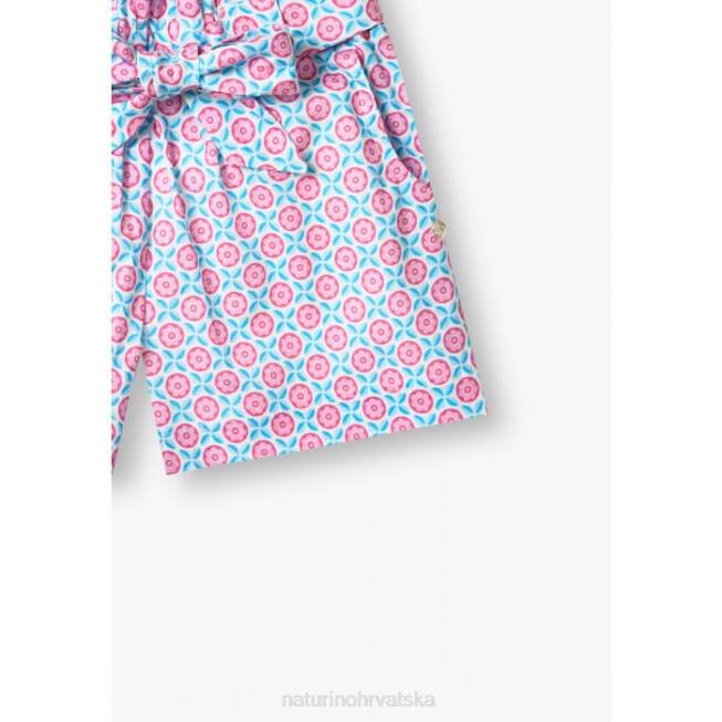 seki Naturino djeca ZF0X612 bermude s mašnom nebesko plava/ružičasta